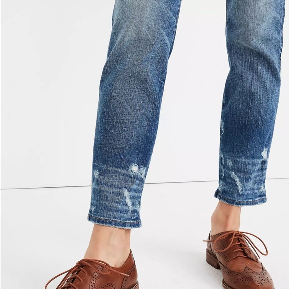 Madewell Slim Straight Jeans: Distressed Button-Front Edition - Picture 3 of 14
